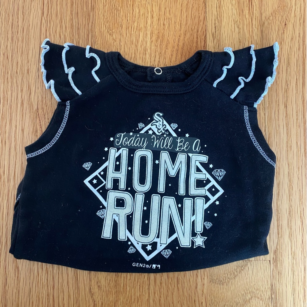 Chicago white Sox Black Baby onesie